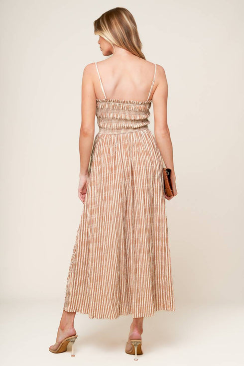 valhalla-brown-striped-woven-midi-dress Flying Tomato-Sophia's Style-6